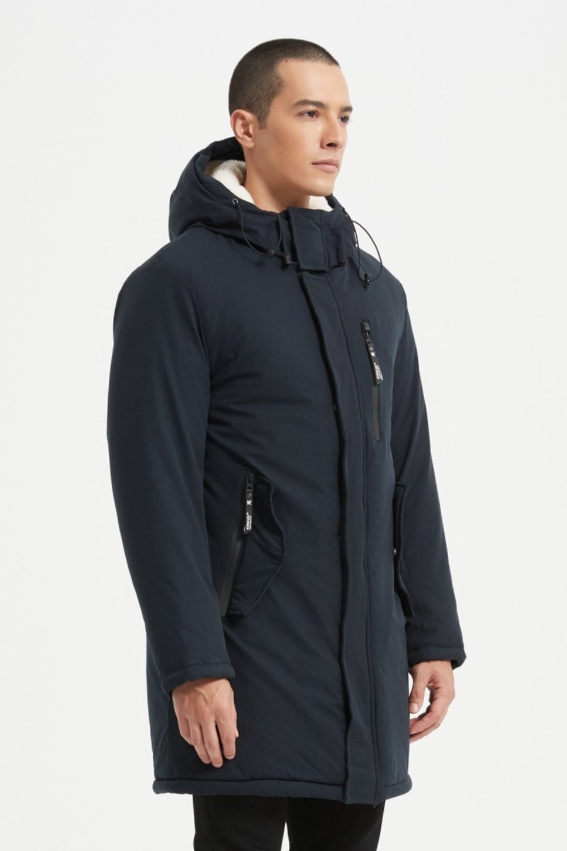 Parka Longue Homme Hiver – Coupe Moderne et Déperlante –BLEU FONCE ROGER