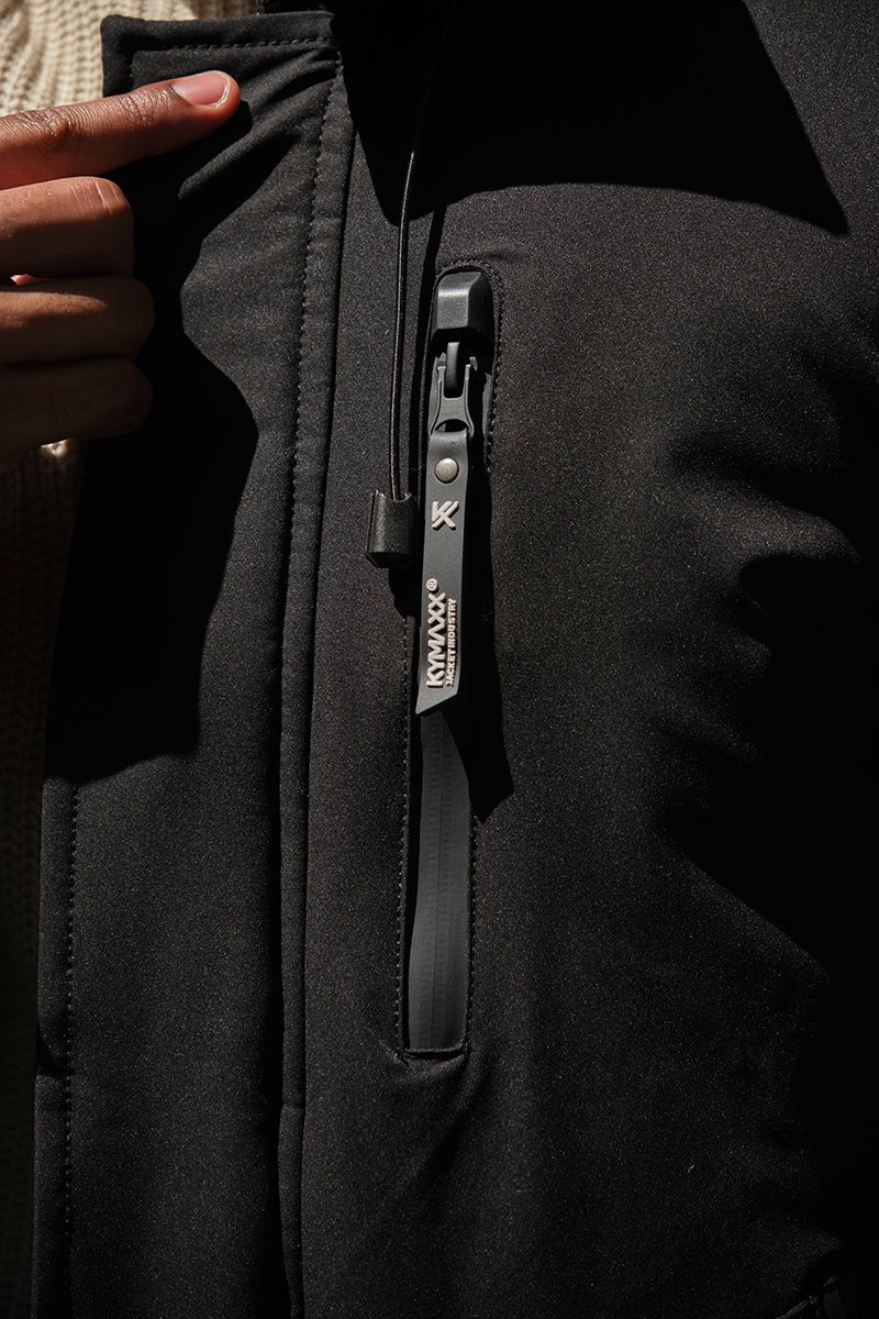 Parka Longue Homme Hiver – Coupe Moderne et Déperlante –NOIR ROGER