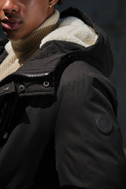 Parka Longue Homme Hiver – Coupe Moderne et Déperlante –NOIR ROGER
