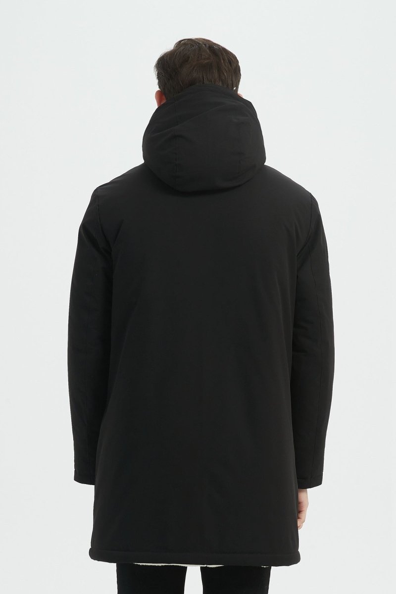 Parka Longue Homme Hiver – Coupe Moderne et Déperlante –NOIR ROGER