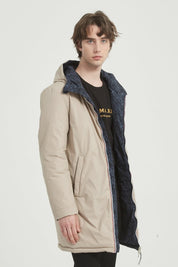 Parka Longue Réversible Homme à Capuche LORIC
