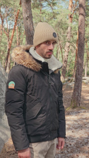 Parka courte à capuche fourrure TERENCE