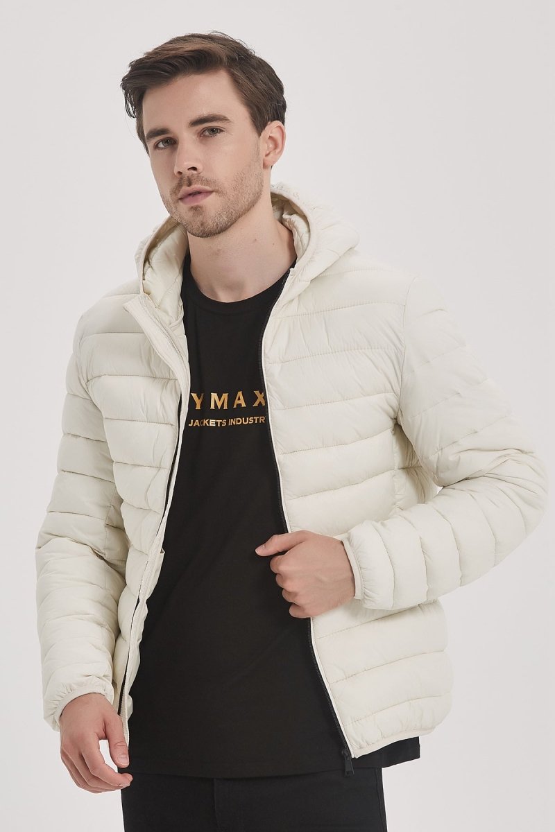 Une doudoune a capuche col montant pour homme Kymaxx