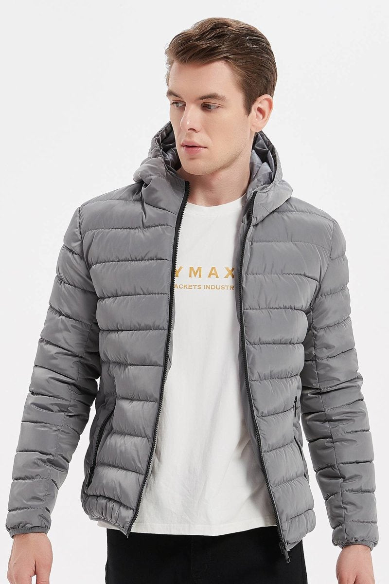 Doudoune à capuche coupe courte pour homme Kymaxx – KYMAXX