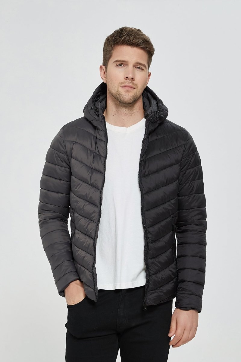Doudoune bicolore capuche pour homme Kymaxx