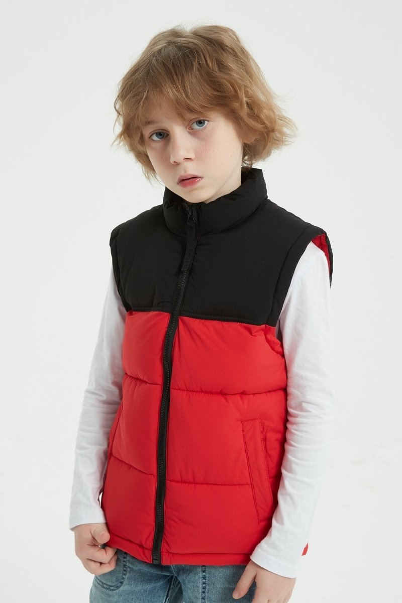 Doudoune enfant sans manches rouge PING JR