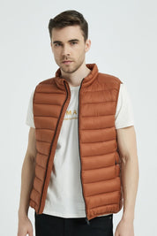 Doudoune gilet brique KAYSER