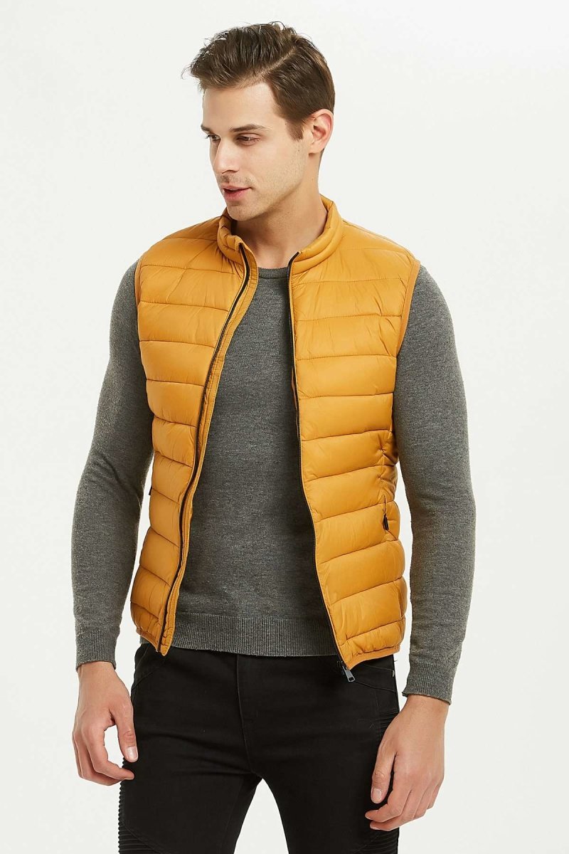 Doudoune gilet moutarde KAYSER