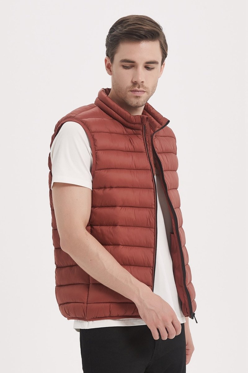 Doudoune gilet rouille KAYSER