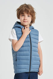 Doudoune sans manches bleu brume JOE JR