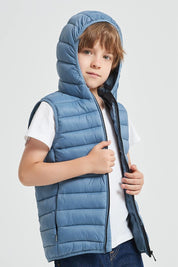 Doudoune sans manches bleu brume JOE JR