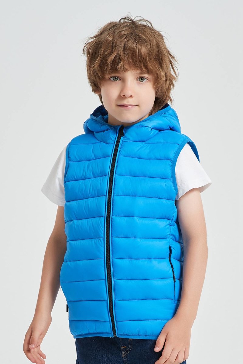 Doudoune sans manches bleu ciel JOE JR