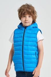 Doudoune sans manches bleu ciel JOE JR
