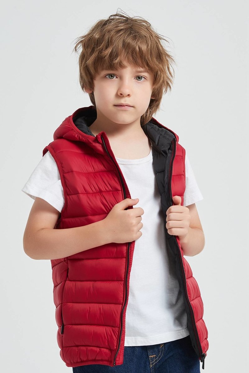 Doudoune sans manches rouge JOE JR