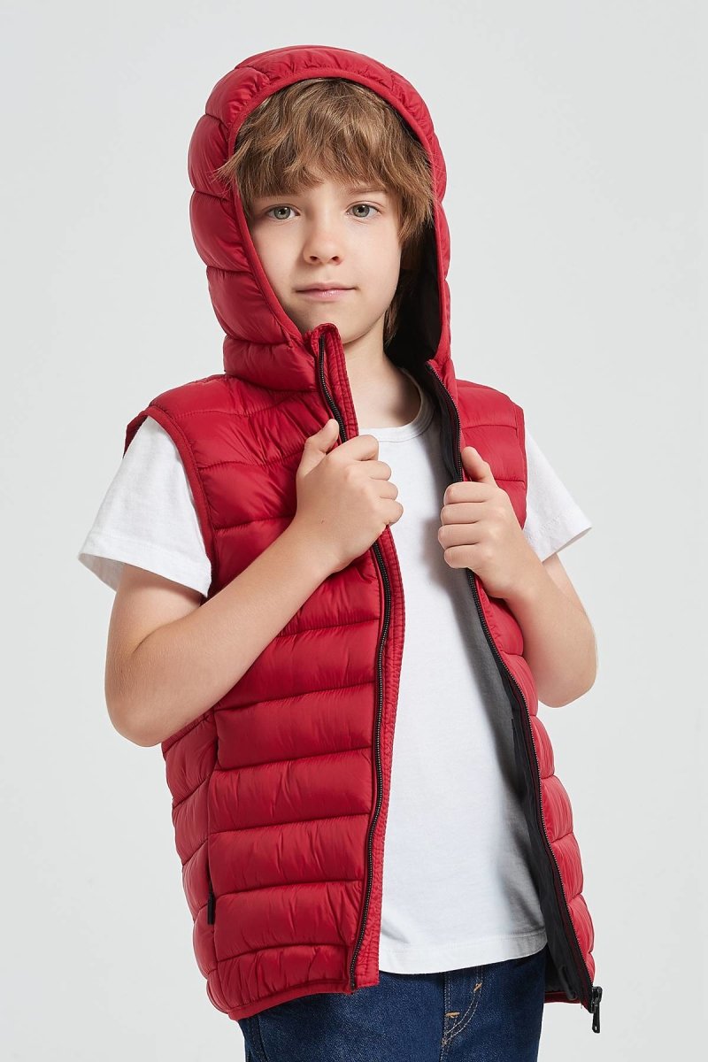 Doudoune sans manches rouge JOE JR