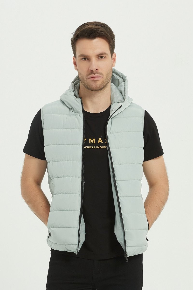 Doudoune sans-manche à capuche pour homme Kymaxx – KYMAXX