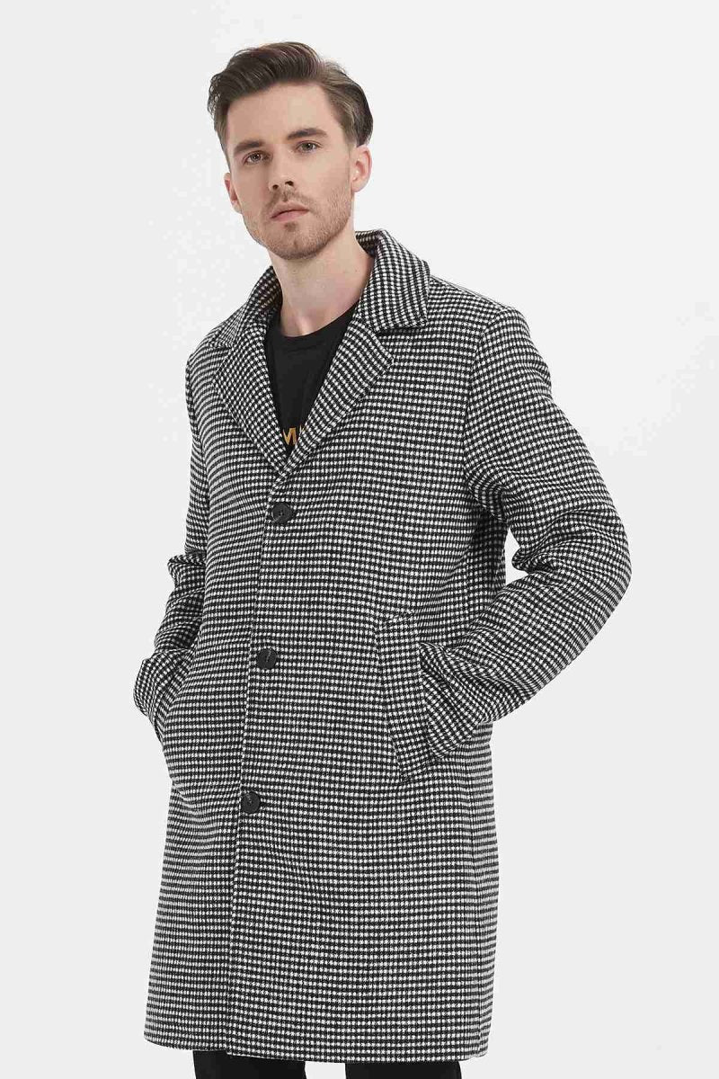 Manteau long à carreaux EZIO