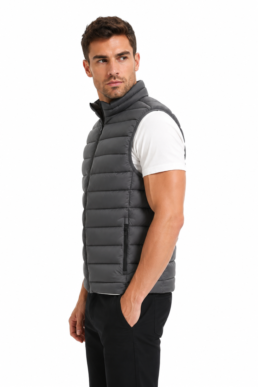 Doudoune gilet bleu gris KAYSER