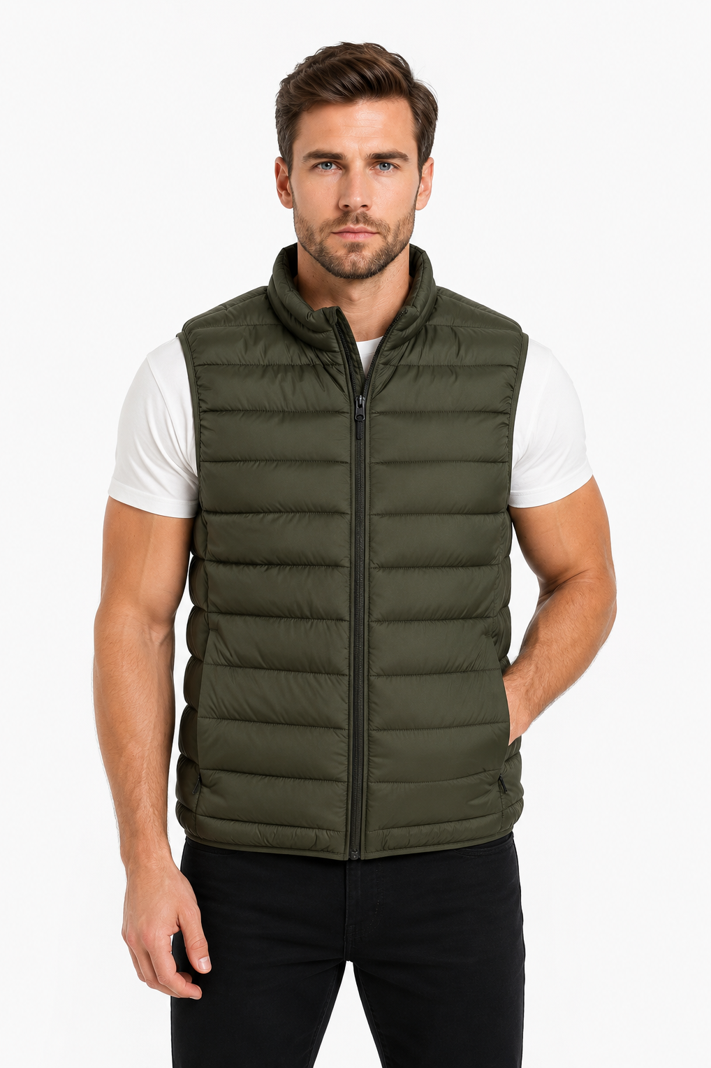 Doudoune gilet kaki KAYSER