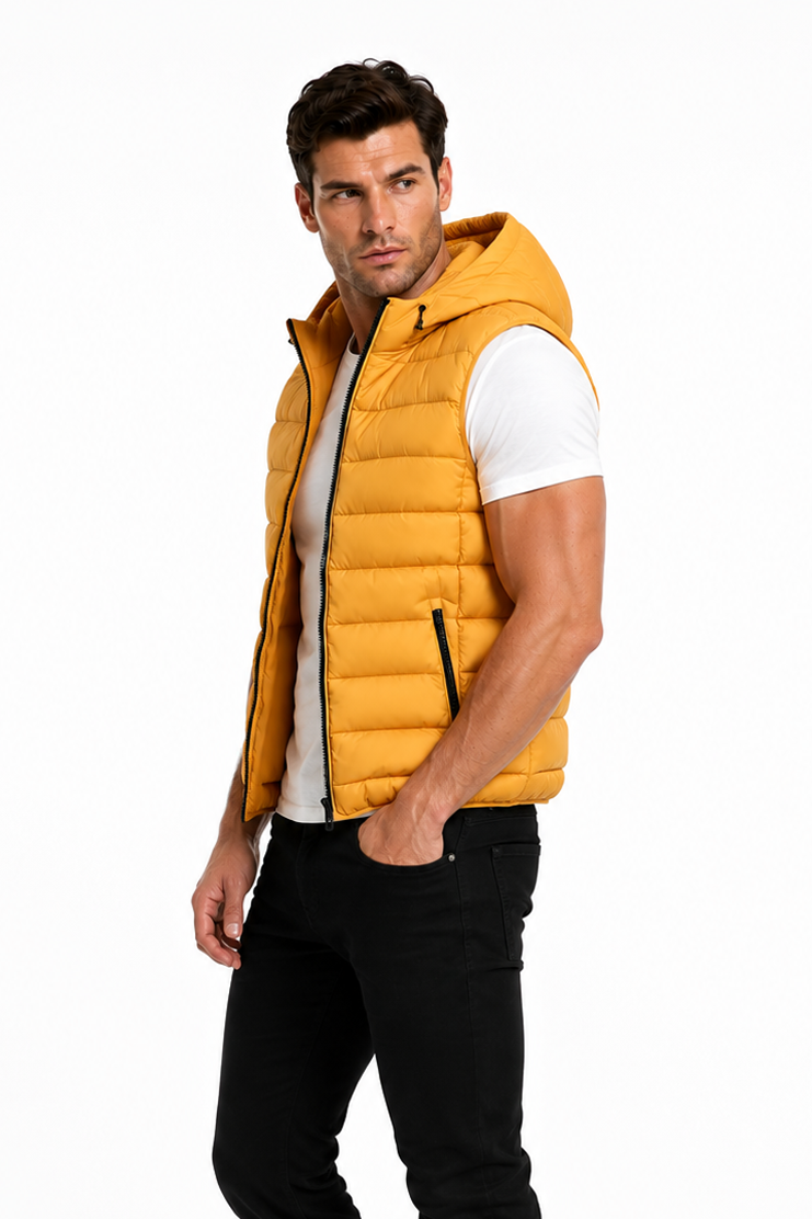 Doudoune sans manches jaune MAXIME