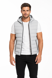 Doudoune sans manches gris clair MAXIME