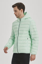 Doudoune à capuche vert clair BARNEY