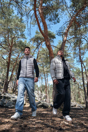 Doudoune gris clair homme à capuche CHARLES