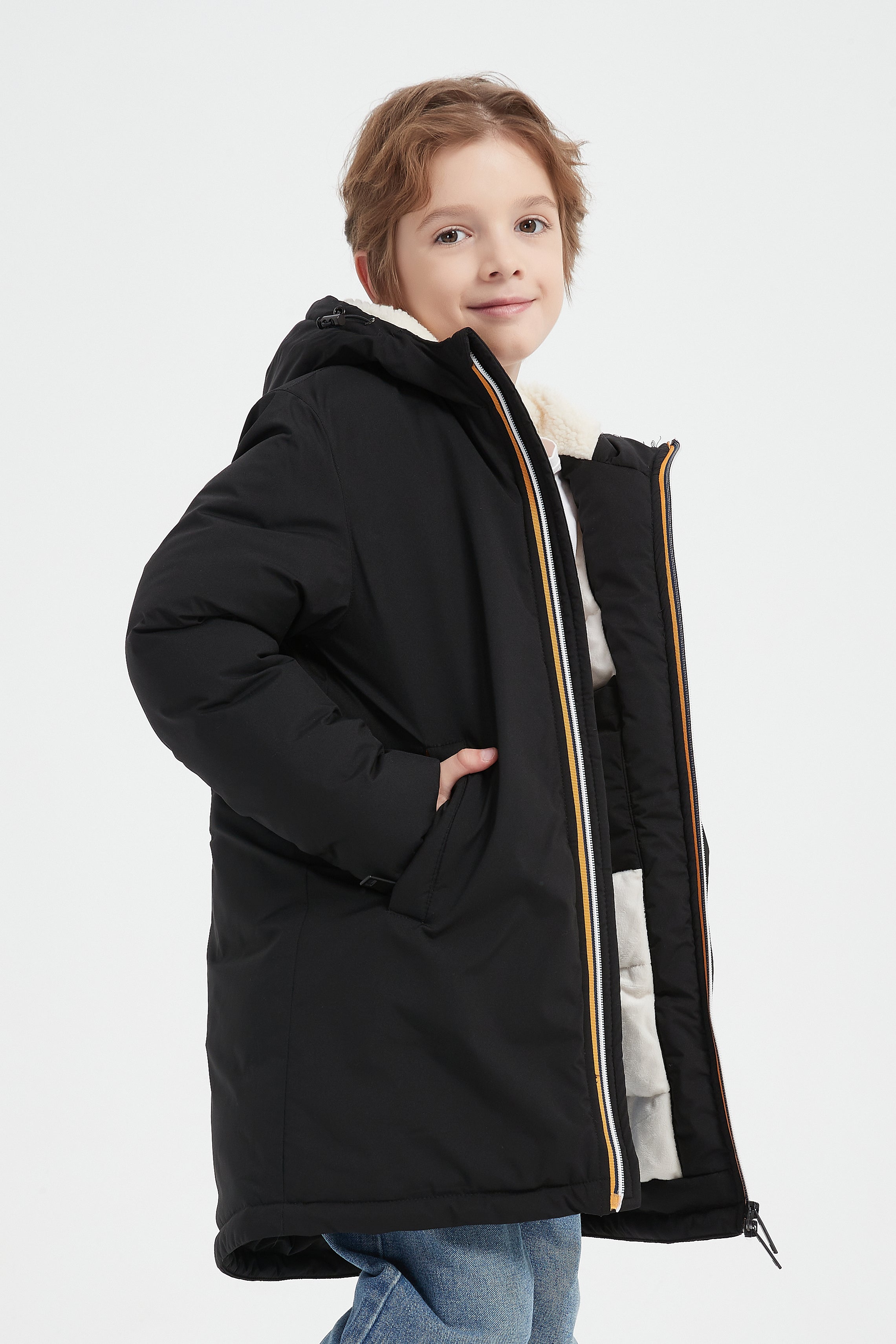 Doudoune avec doublure polaire noir JONNY JR