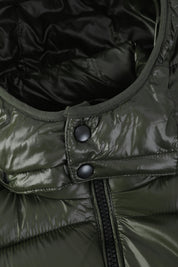 Doudoune Homme vert foncé Brillante avec Capuche ALBIN