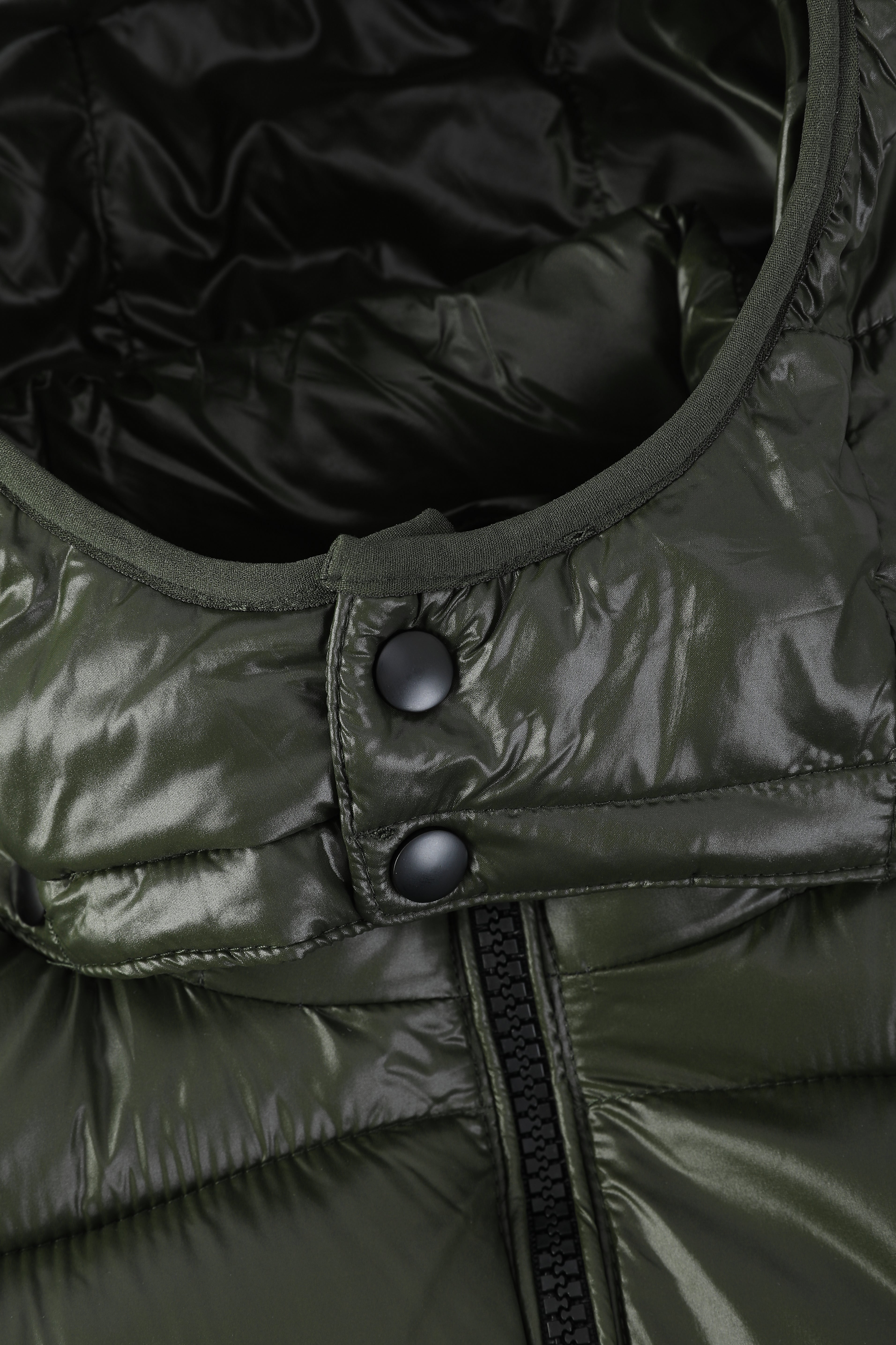 Doudoune Homme vert foncé Brillante avec Capuche ALBIN