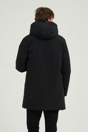 Parka longue noir homme avec capuche MARCEL