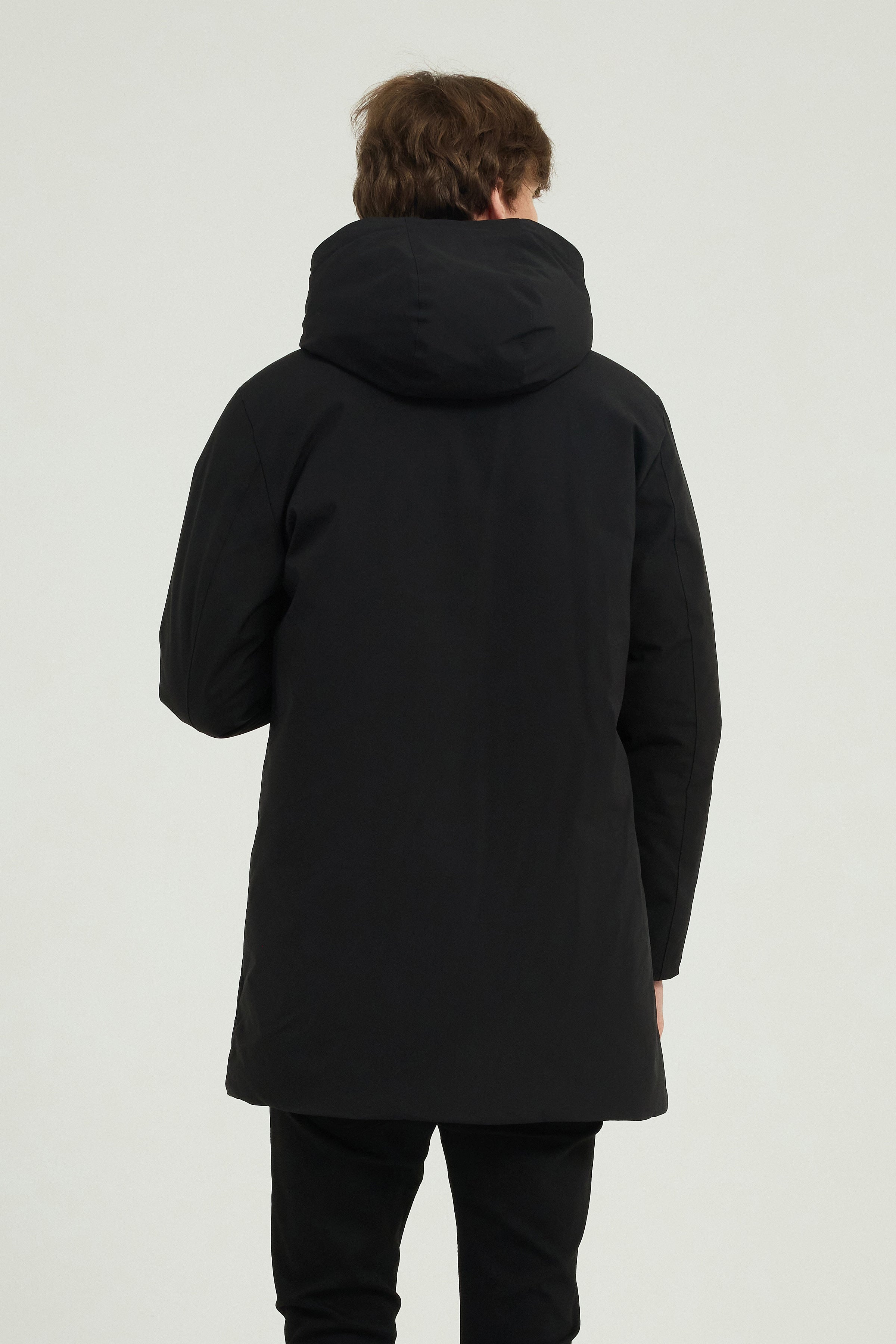 Parka longue noir homme avec capuche MARCEL