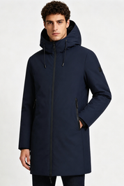Parka longue marine homme avec capuche MARCEL