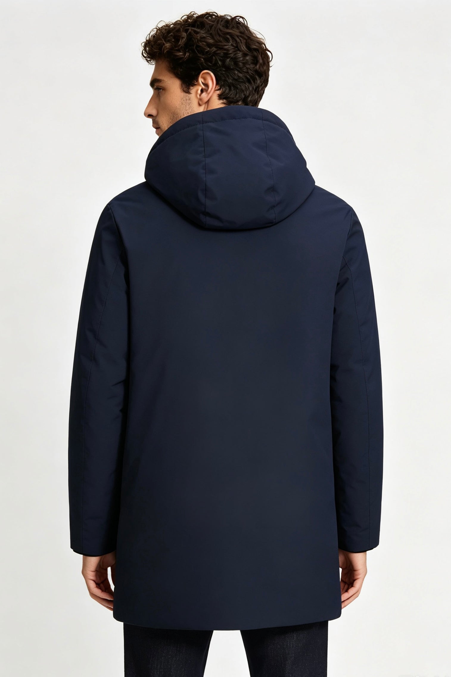Parka longue marine homme avec capuche MARCEL