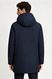 Parka longue marine homme avec capuche MARCEL