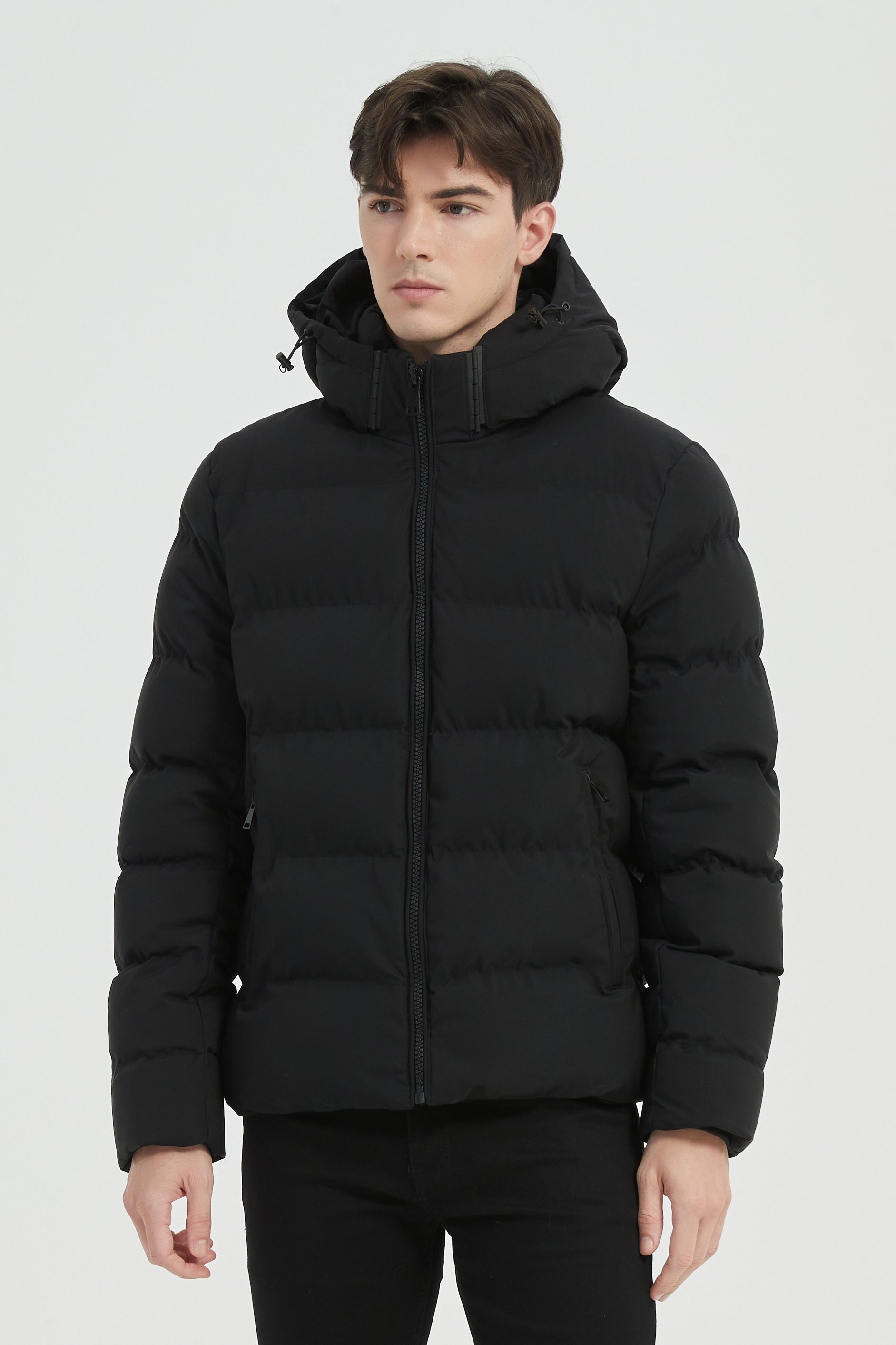 Doudoune Homme noir avec Capuche LAZARE