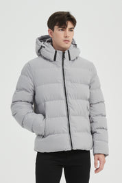 Doudoune Homme Gris claire avec Capuche LAZARE