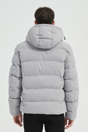 Doudoune Homme Gris claire avec Capuche LAZARE