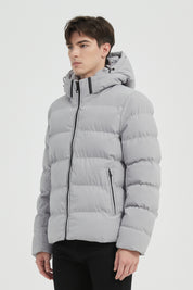 Doudoune Homme Gris claire avec Capuche LAZARE