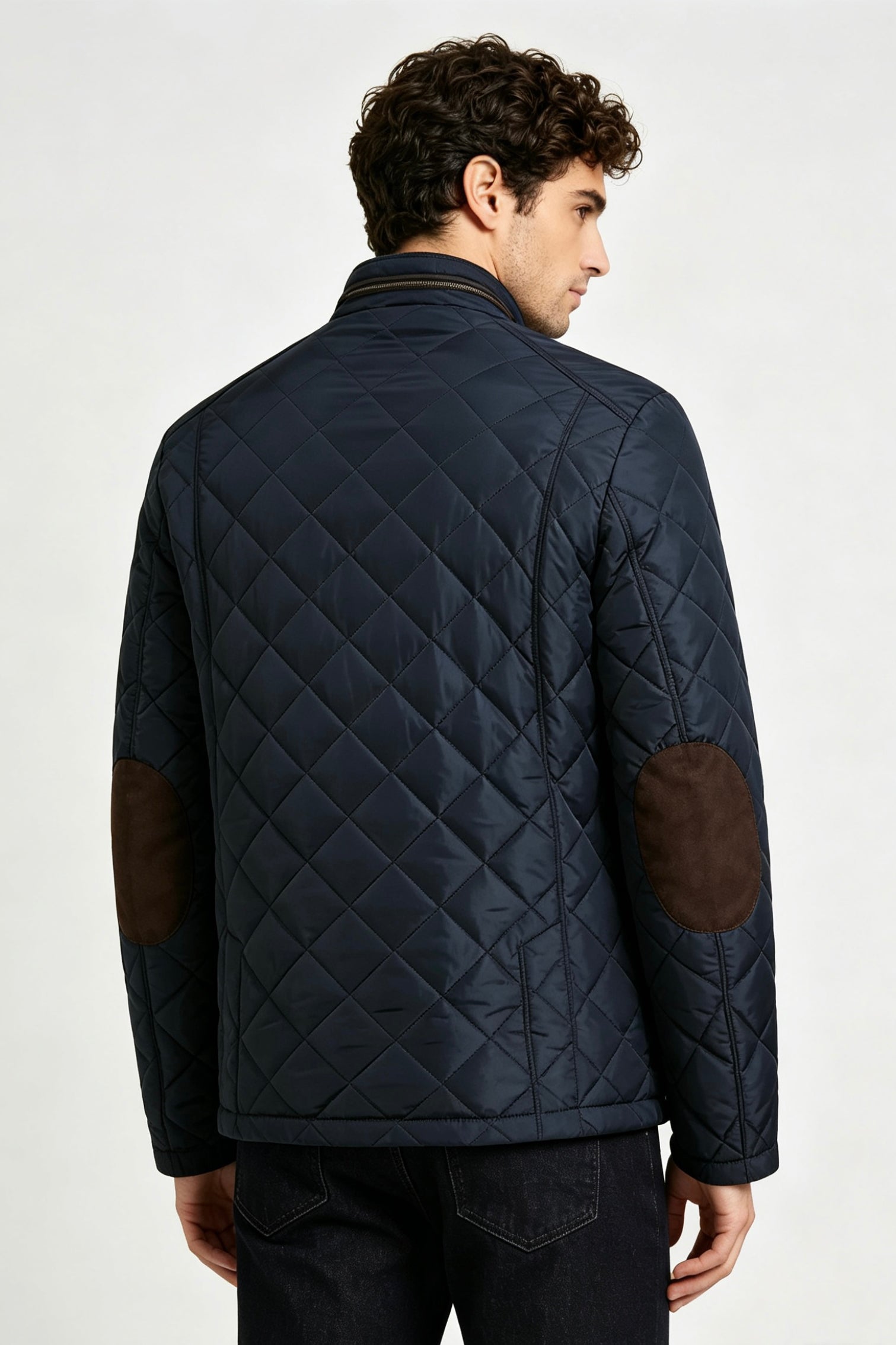 Blouson matelassé bleu homme à poches ALPHONSE