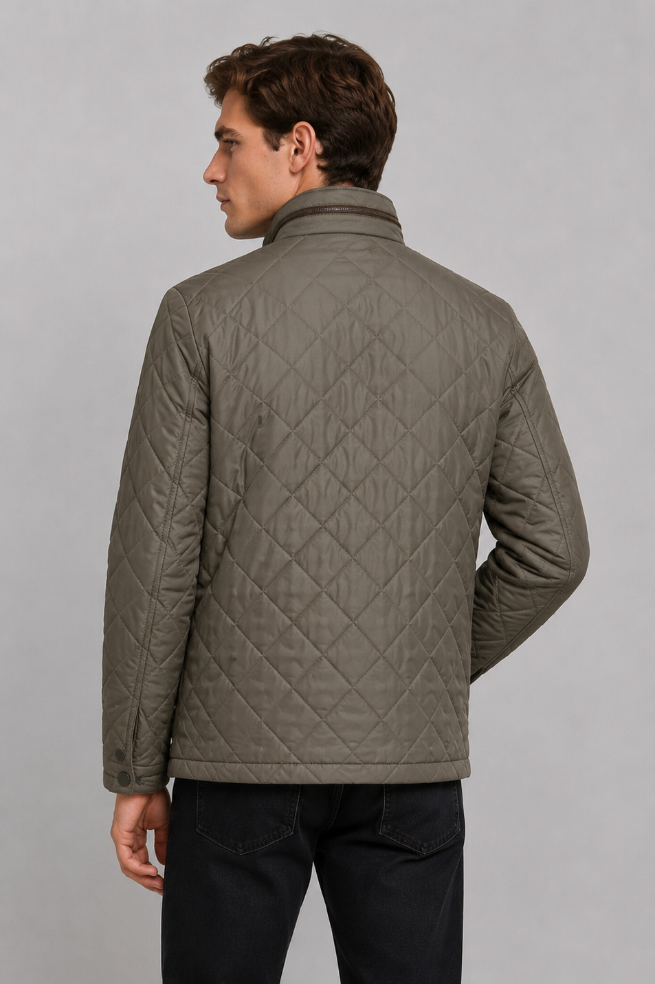 Blouson matelassé beige homme à poches ALPHONSE