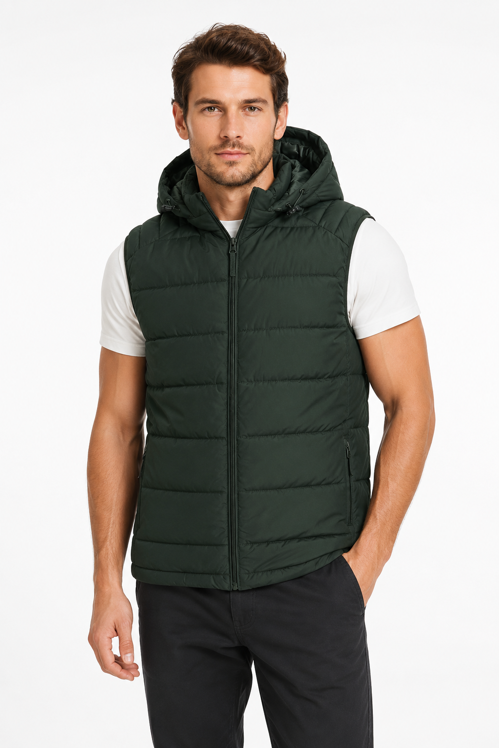 Doudoune sans manches vert foncé homme CHALTON