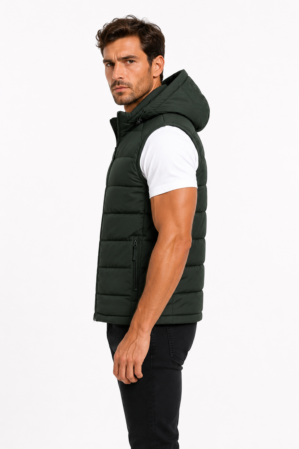 Doudoune sans manches vert foncé homme CHALTON