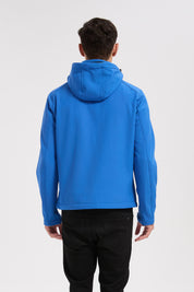 Veste softshell bleu royal homme à capuche ÉTIENNE