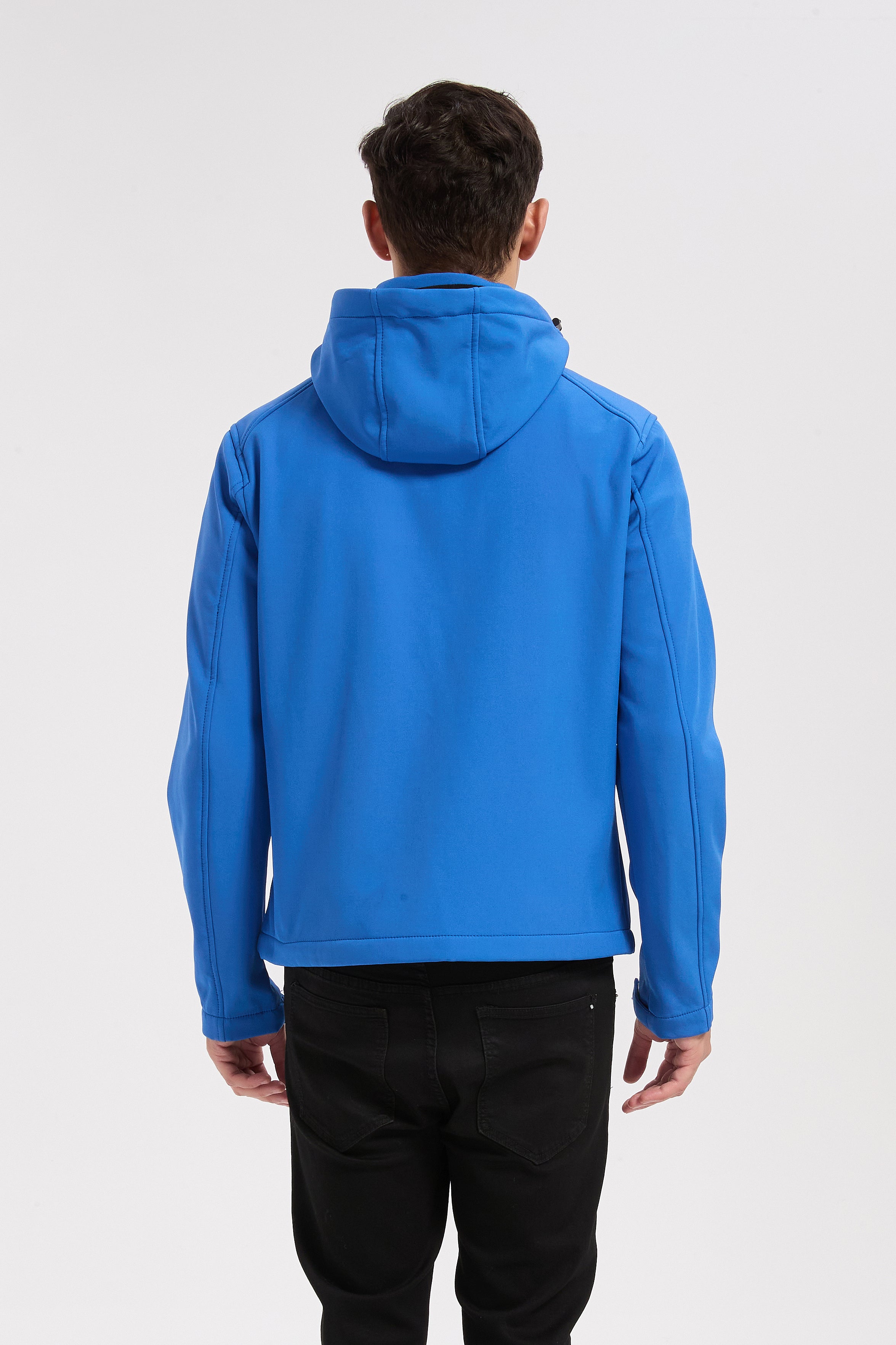 Veste softshell bleu royal homme à capuche ÉTIENNE