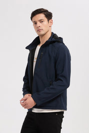 Veste softshell marine homme à capuche ÉTIENNE