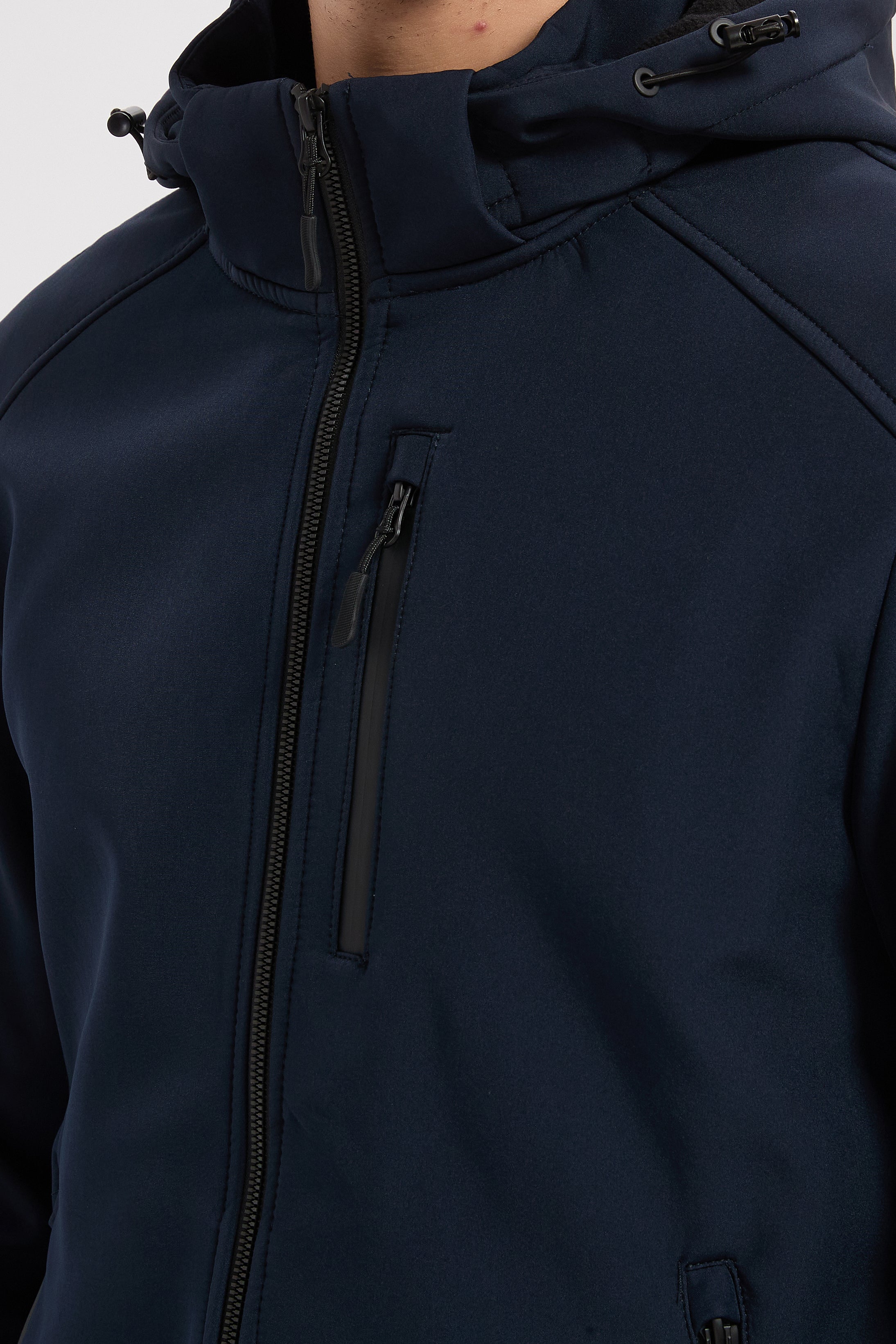 Veste softshell marine homme à capuche ÉTIENNE
