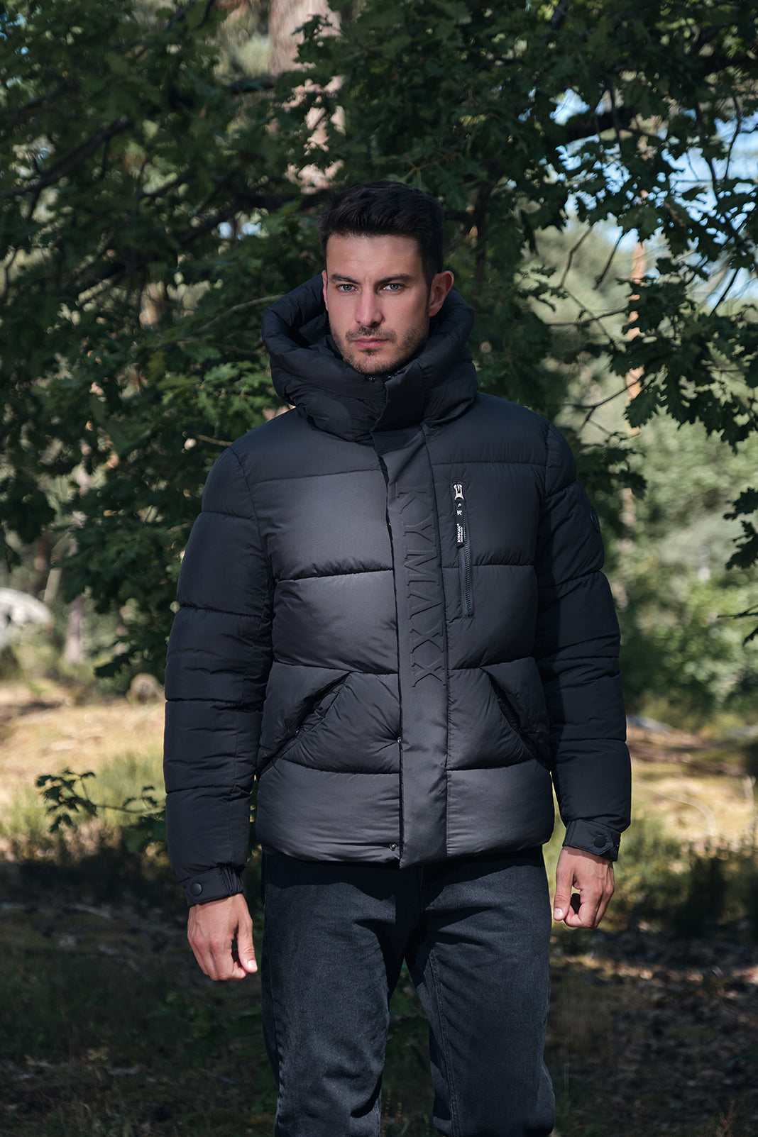 Doudoune gris foncé homme à capuche EUGÈNE
