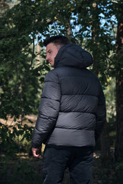 Doudoune gris foncé homme à capuche EUGÈNE