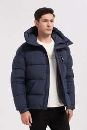 Doudoune bleu foncé homme à capuche EUGÈNE
